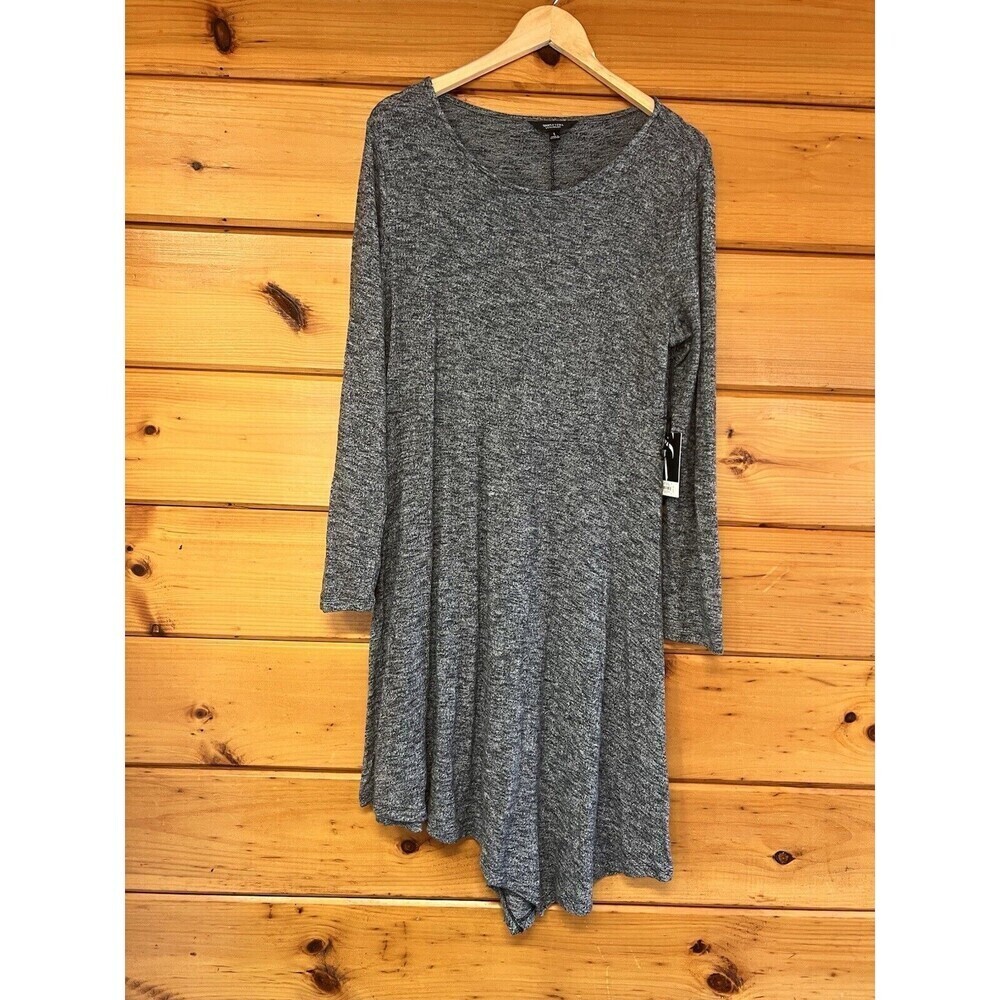 Simply Vera Vera Wang Light Sweater Dress Size L Asymmetrical Hem Office NWT